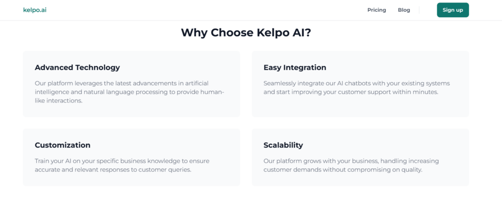 why choose kelpo ai